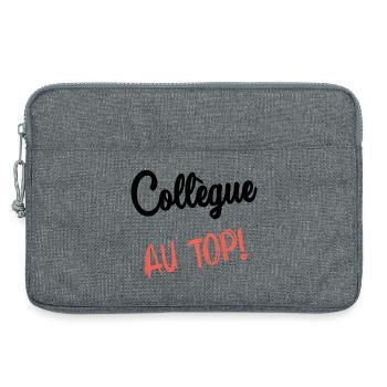 COLLEGUE. DEPART. EMPLOI. HUMOUR. MANAGER. CHEF - Sacoche pour ordinateur portable 13 pouces - gris chiné - Devant