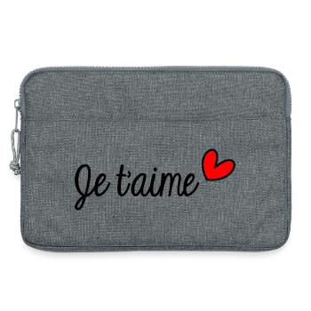 BONNE FÊTE PAPA. PAPA. FÊTE DES PÈRES. PÈRE - Sacoche pour ordinateur portable 13 pouces - gris chiné - Devant