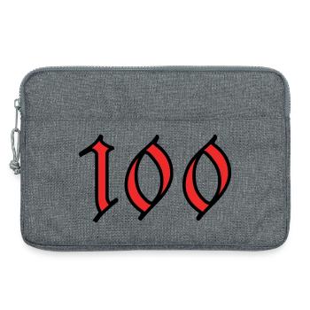 HAPPY BIRTHDAY. JOYEUX ANNIVERSAIRE. ANNIVERSAIRE. - Sacoche pour ordinateur portable 13 pouces - gris chiné - Devant