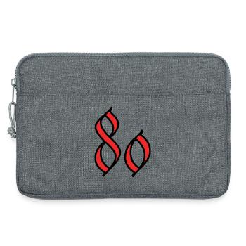 80. 80 ANS. 80e ANNIVERSAIRE. ANNIVERSAIRE 80 ANS. - Sacoche pour ordinateur portable 13 pouces - gris chiné - Devant