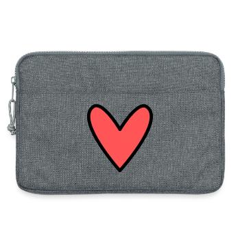 COEUR. MAMAN. FÊTE DES MÈRES. COEUR. FÊTE - Sacoche pour ordinateur portable 13 pouces - gris chiné - Devant