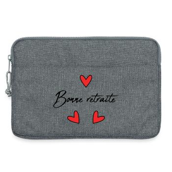 RETRAITE. RETRAITE. RETRAITEE. BONNE RETRAITE - Sacoche pour ordinateur portable 13 pouces - gris chiné - Devant