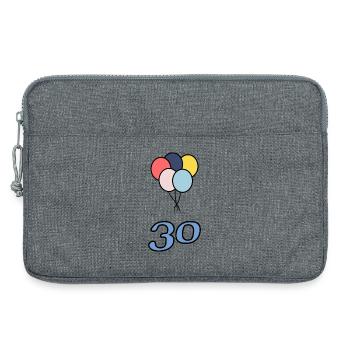 30. 30 ANS. 30e ANNIVERSAIRE. ANNIVERSAIRE 30 ANS. - Sacoche pour ordinateur portable 13 pouces - gris chiné - Devant