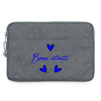 RETRAITE. RETRAITE. RETRAITEE. BONNE RETRAITE - Sacoche pour ordinateur portable 13 pouces - gris chiné - Devant