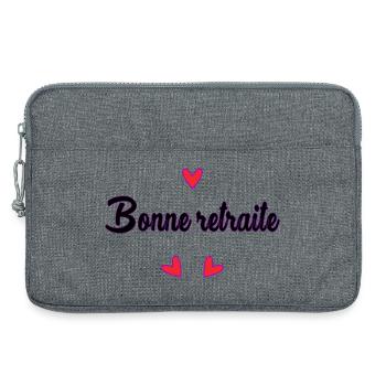 RETRAITE. RETRAITE. RETRAITEE. RETRAITE - Sacoche pour ordinateur portable 13 pouces - gris chiné - Devant
