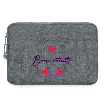 RETRAITE. RETRAITE. RETRAITEE. RETRAITE - Sacoche pour ordinateur portable 13 pouces - gris chiné - Devant