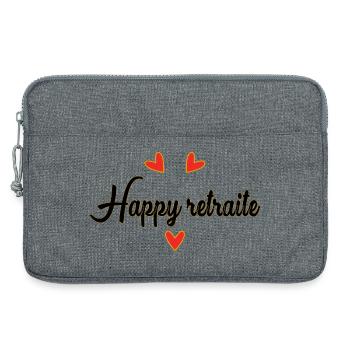 RETRAITE. RETRAITE. RETRAITEE. BONNE RETRAITE - Sacoche pour ordinateur portable 13 pouces - gris chiné - Devant