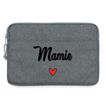 MAMIE. MAMAN. GRAND-MERE. FÊTE DES MÈRES - Sacoche pour ordinateur portable 13 pouces - gris chiné - Devant