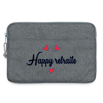 RETRAITE. RETRAITE. RETRAITEE. BONNE RETRAITE - Sacoche pour ordinateur portable 13 pouces - gris chiné - Devant