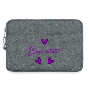 RETRAITE. RETRAITE. RETRAITEE. BONNE RETRAITE - Sacoche pour ordinateur portable 13 pouces - gris chiné - Devant