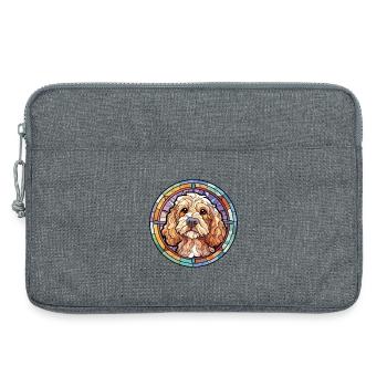 Cockapoo Hunderasse Buntes Glas Buntes Wassercol - Laptoptasche 13" - Grau meliert - Vorne