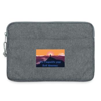 ne t'inquiète pas - Sacoche pour ordinateur portable 13 pouces - gris chiné - Devant