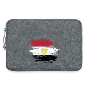 Egypt flag used - Laptop bag 13" - heather grey - Front