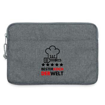 Der beste Koch der Welt - Geschenk - Laptoptasche 13" - Grau meliert - Vorne