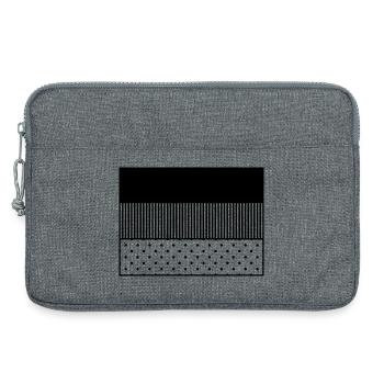 Deutschland Fahne Flagge einfarbig Heraldik lang - Laptoptasche 13" - Grau meliert - Vorne
