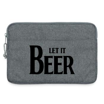 Lass es Bier - Laptoptasche 13" - Grau meliert - Vorne