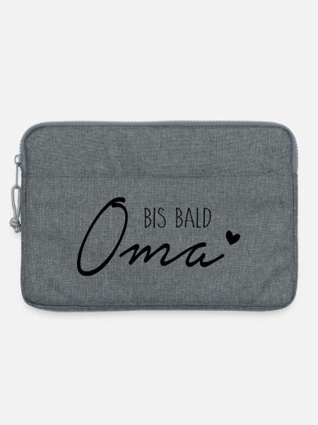 Bis bald, Oma - Laptoptasche 13" - Grau meliert