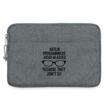 Lustige Programmierer - Laptoptasche 13" - Grau meliert - Vorne