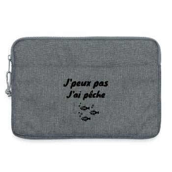 Ich kann nicht angeln - Laptoptasche 13" - Grau meliert - Vorne