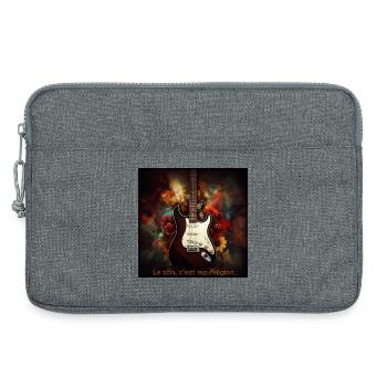 Klang ist meine Religion - Laptoptasche 13" - Grau meliert - Vorne