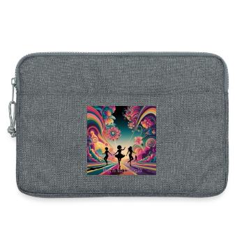 Geboren zum Boogie - Laptoptasche 13" - Grau meliert - Vorne