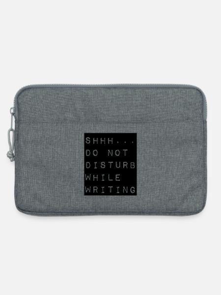 Shhh ... Do not disturb while writing - Laptoptasche 13" - Grau meliert