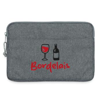 Bordeaux - Bordeaux - Weinflasche - Laptoptasche 13" - Grau meliert - Vorne