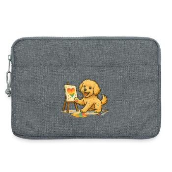 Maltipoo malt Liebe – Pride & Farbenfreude - Laptoptasche 13" - Grau meliert - Vorne
