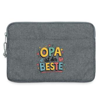 Opa ist der Beste - Laptoptasche 13" - Grau meliert - Vorne