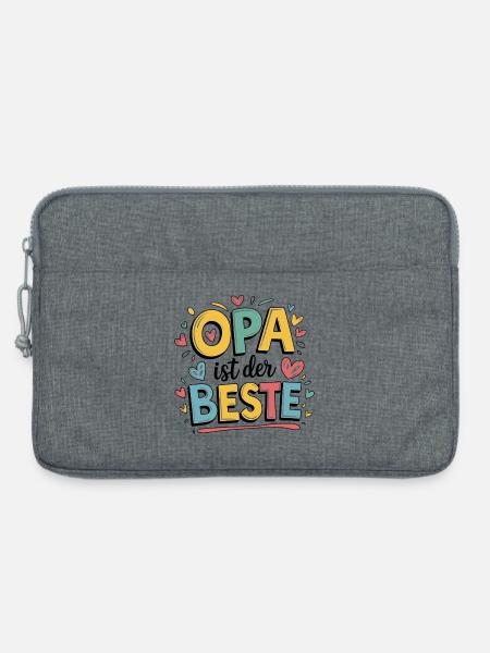 Opa ist der Beste - Laptoptasche 13" - Grau meliert