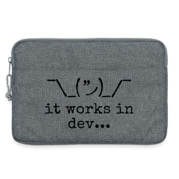 Es funktioniert in der Entwicklung ... - Laptoptasche 13" - Grau meliert - Vorne