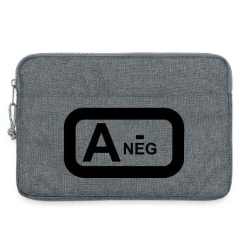 Blutgruppe a neg / symbol / heer / marine / luftwa - Laptoptasche 13" - Grau meliert - Vorne