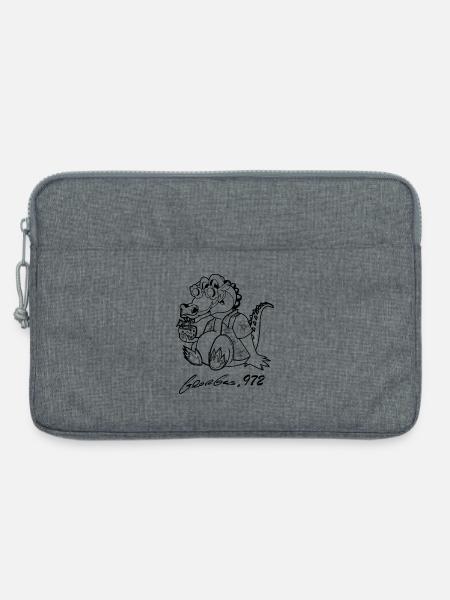 Georges Basic Schwarz - Laptoptasche 13" - Grau meliert