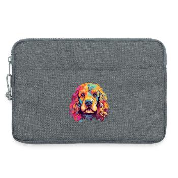 Cockapoo Hunderasse Aquarell Karikatur Kawaii Farbe - Laptoptasche 13" - Grau meliert - Vorne