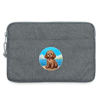 Cockapoo Hund Rasse Cartoon Kawaii Clipart Hund Haustier - Laptoptasche 13" - Grau meliert - Vorne