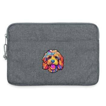 Cockapoo Hunderasse Cartoon Kawaii Illustration - Laptoptasche 13" - Grau meliert - Vorne