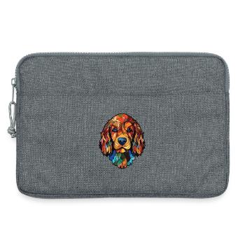 Cockapoo Hunderasse Aquarell Glas Illustration - Laptoptasche 13" - Grau meliert - Vorne