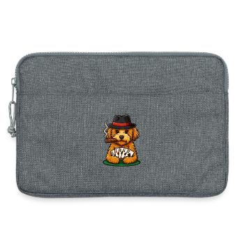 Poker Maltipoo – Lustiges Hundemotiv mit Stil - Laptoptasche 13" - Grau meliert - Vorne