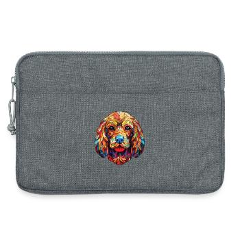 Cockapoo Hunderasse Aquarell Glas Illustration - Laptoptasche 13" - Grau meliert - Vorne