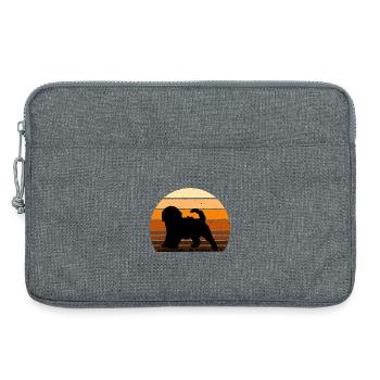 Cockapoo Hund Liebhaber Silhouette Vintage Sonnenuntergang - Laptoptasche 13" - Grau meliert - Vorne