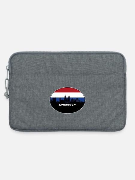 Eindhoven Niederlande Flagge Skyline Silhouette Trav - Laptoptasche 13" - Grau meliert
