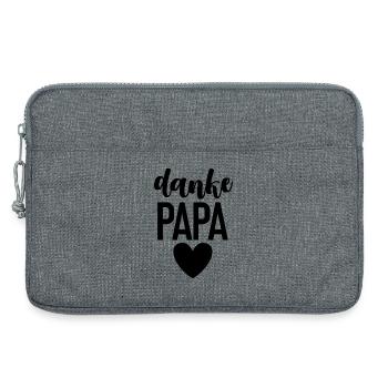 Danke Papa Bester Vater Opa Vatertag Motiv/Design - Laptoptasche 13" - Grau meliert - Vorne