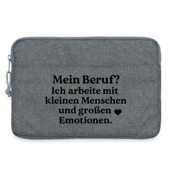 Kleine Menschen & Große Emotionen - Laptoptasche 13" - Grau meliert - Vorne