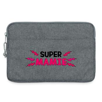 super Oma - Geschenk - Laptoptasche 13" - Grau meliert - Vorne