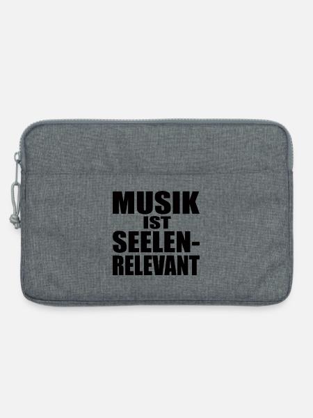 Musik Ist Seelenrelevant Musiker & Fan Geschenk - Laptoptasche 13" - Grau meliert