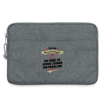 psychologin ich habe zu jeder lösung ein problem - Laptoptasche 13" - Grau meliert - Vorne