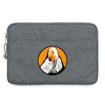 Delphin Doktor*in  Tier Gesicht Zuhörer Gegenüber - Laptoptasche 13" - Grau meliert - Vorne