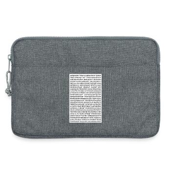 Plakat der Schimpfwörter - Laptoptasche 13" - Grau meliert - Vorne