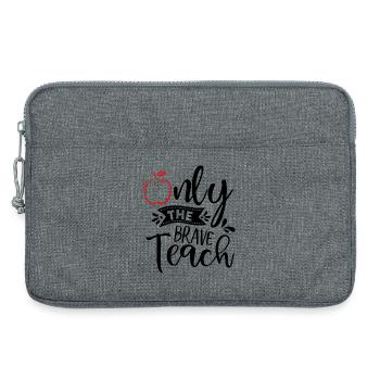 Only the brave teach - Laptoptasche 13" - Grau meliert - Vorne