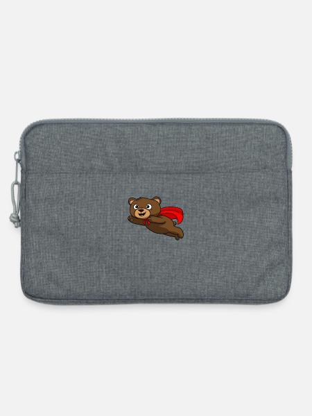 Super Bär Held - Laptoptasche 13" - Grau meliert